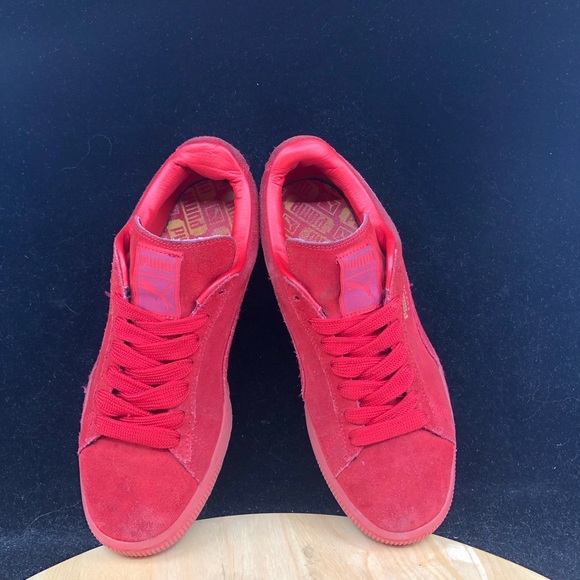 Puma Mens Suede Classic Lace Up Sneakers Shoes 360231-05 Mono Red Size 6.5 - Picture 6 of 10